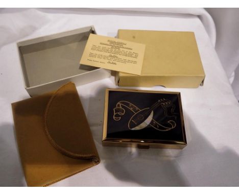 Mid-century musical compact with dustbag, instructions and original box. UK P&amp;P Group 1 (£16+VAT for the first lot and £2