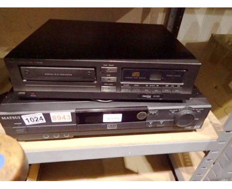 Matsui DVD player and Pro Line CD player. All electrical items in this lot have been PAT tested for safety and have passed. T