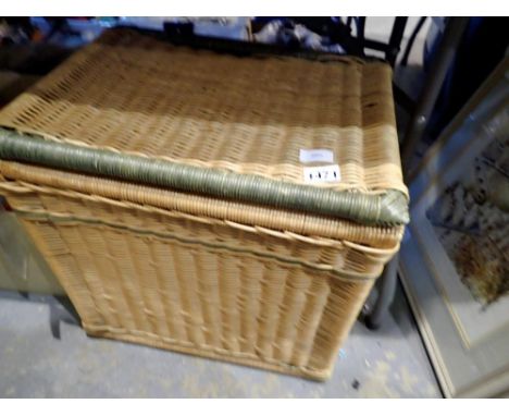 Wicker laundry hamper, 46 x 36 x 50cm H. Not available for in-house P&amp;P