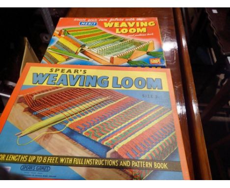Two vintage boxed weaving looms by Spears &amp; Merit. Not available for in-house P&amp;P 