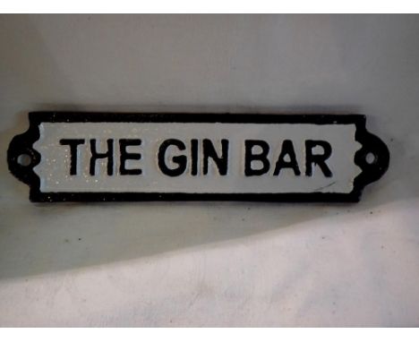 Cast iron The Gin Bar, L: 21 cm.