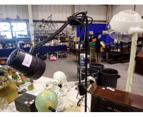 Metal framed reading lamp. All electrical items in this lot have been PAT tested for safety and have passed. This does not co