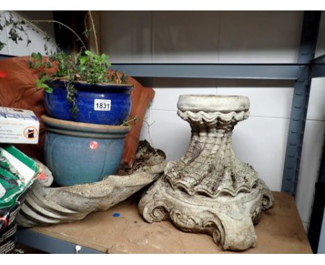 Shelf of plant pots. Not available for in-house P&amp;P 
