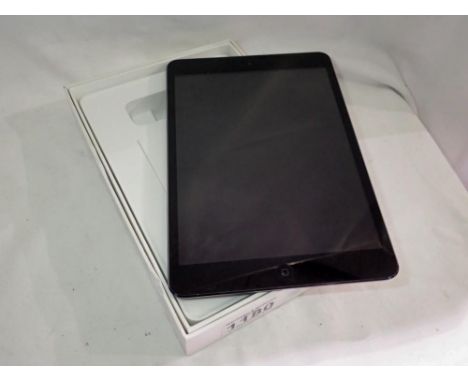 Apple iPad Mini, boxed, no charger, powers up. UK P&amp;P Group 1 (£16+VAT for the first lot and £2+VAT for subsequent lots)