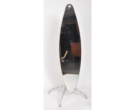 Dulton Mirror by Yasuaki Sasamoto for Li Qian - A retro vintage 20th Century 1970s space age atomic cheval mirror / coffee ta
