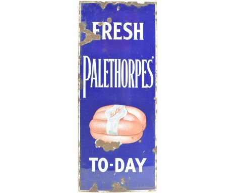 Imperial Enamel Co - Palethorpes' - An early 20th Century vintage industrial point of sale shop advertising porcelain enamel 