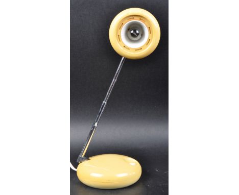 Searchlight - Model 1008 - A retro 20th Century desk / table lamp light having a cream domed shade raised on a singular chrom