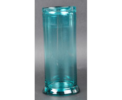 Frank Thrower &amp; Stig Pettersson for Dartington - A retro 20th Century studio art glass cylindrical Polo neck vase in king