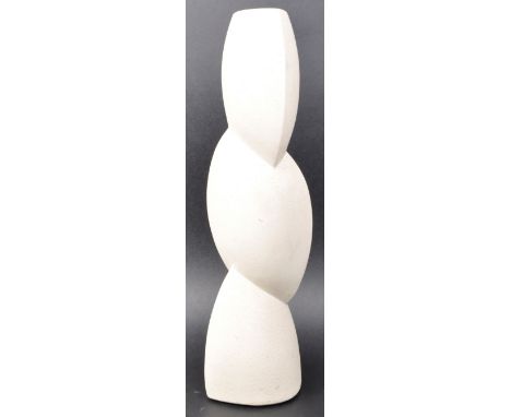 A retro 20th Century Italian abstract modernist studio art pottery vase of large cobblestone from. Makers stamp present. Meas