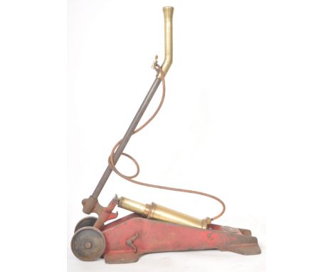 Kismet - A vintage 20th Century Kismet Trolley Compressor finished in red and black with the original oval brass plaque. Plaq