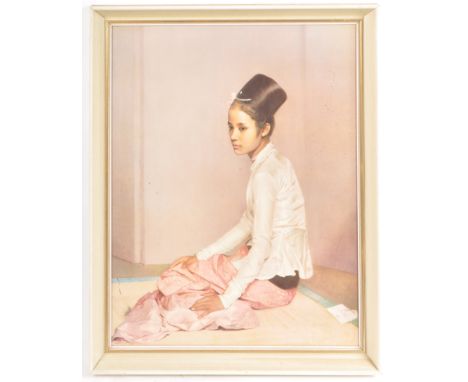 Sir Gerald Kelly (b.1879) -&nbsp;The Burmese Princess Saw Hon Nyun&nbsp;- A vintage 20th Century print on board depicting the