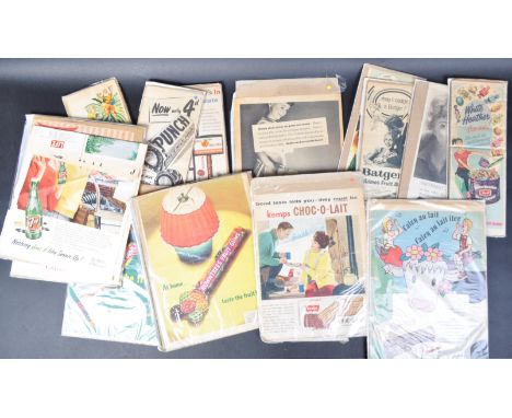 Confectionery Advertisement - A mixed selection of retro vintage 20th Century paper sweet / chocolate advertisements to inclu