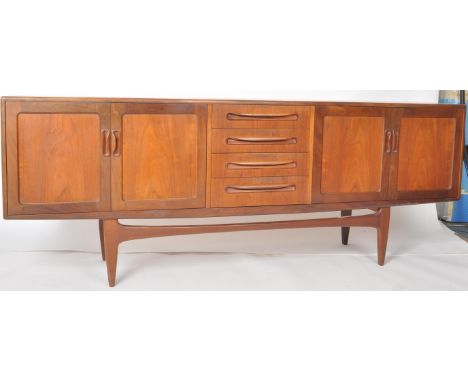 Victor. B. Wilkins - G-plan - Fresco range - A retro vintage mid 20th Century 1970s teak wood sideboard credenza comprising a