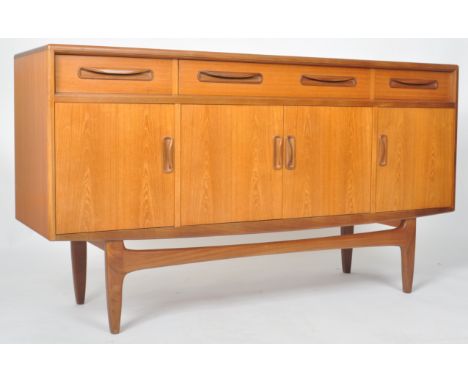 Victor B. Wilkins - G Plan - Fresco - A 1960s retro vintage teak wood sideboard credenza having three drawers above a central