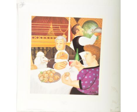 Beryl Cook (British b.1926-2008) -&nbsp; Dining In Paris - A 2008 signed print in colours published by Alexander Gallery Publ