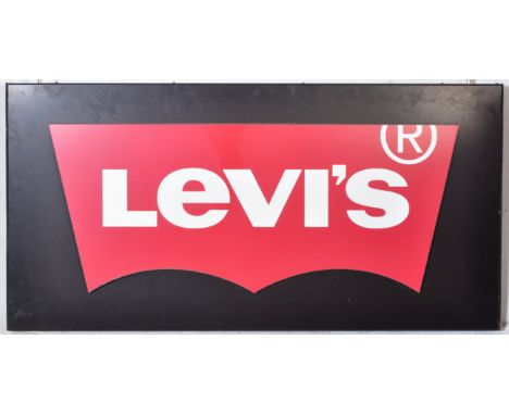 Levi's - A contemporary advertising point of sale shop display light box sign for Levi's. Black metal mounting bracket with w