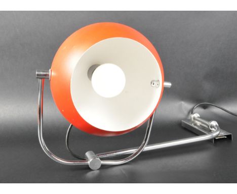 GEPO Amsterdam (believed) - A contemporary wall / ceiling mountable eyeball lamp light having a red finished shade supported 