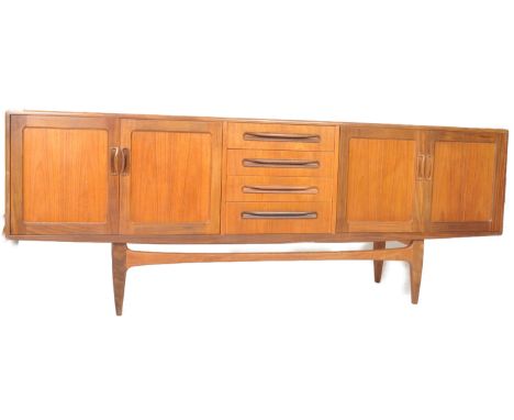 Victor. B. Wilkins - G-plan - Fresco range - A retro vintage mid 20th Century 1970s teak wood sideboard credenza comprising a