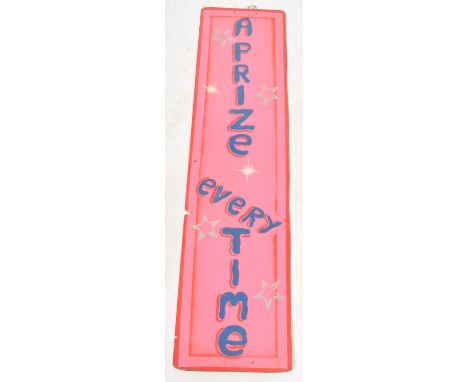 Hook A Duck Fairground Ticket - A vintage mid 20th Century fairground / funfair hand painted sign for Hook A Duck having pink