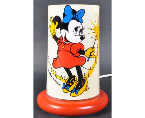 Mickey Mouse - A retro vintage mid 20th Century 50s / 60s Walt Disney desk / bedside table lamp light of acrylic curved const