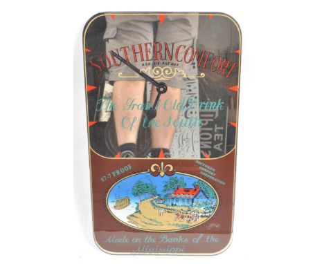 Southern Comfort - A vintage retro 20th Century bup / bar advertising clock mirror for Southern Comfort. Quartz movement to t