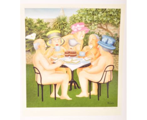 Beryl Cook (British b.1926-2008) - Tea In The Garden - A 2008 signed print in colours published by Alexander Gallery Publicat