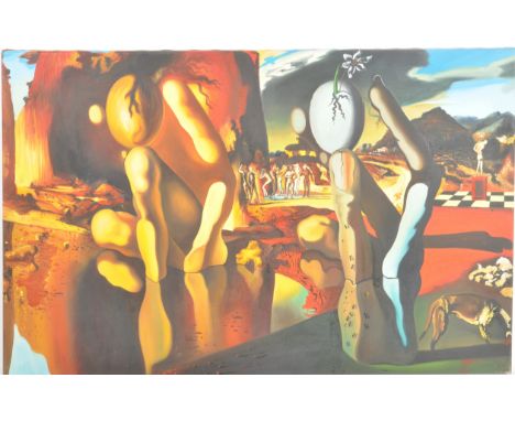 After Salvador Dali (1904-1989) - A contemporary oil on canvas painting of Dali's piece entitled 'Metamorphosis Of Narcissus'