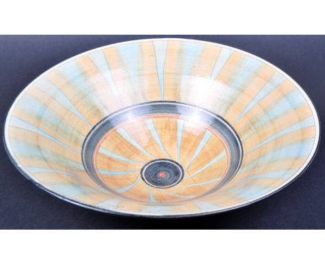 Christine Feiler&nbsp;(Cornish b 1948) - A vintage 20th Century studio art pottery bowl having a glazed patterns and bands th