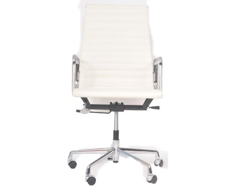 After Charles And Ray Eames - EA117 - Aluminium Group - A contemporary high back swivel office desk chair / armchair having a