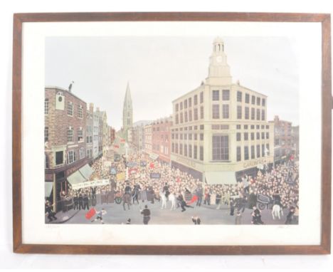 John Allin (b. 1934-1991) - A vintage 20th Century signed limited edition print entitled 'Battle of Cable Street'. Signed to 