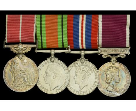 A post-War B.E.M. group of four awarded to Acting Sergeant V. Gray, Royal Inniskilling Fusiliers  British Empire Medal, (Mili