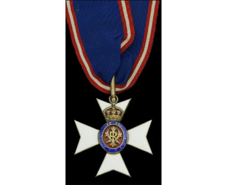 The Royal Victorian Order, C.V.O., Commander’s neck badge, silver-gilt and enamels, the reverse officially numbered ‘C518’, w
