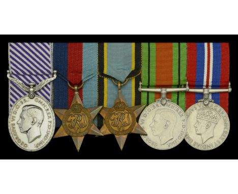 A rare and well-documented Second War evader’s D.F.M. group of five awarded to Sergeant W. R. Laws, Royal Air Force, who took