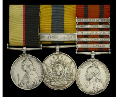 Three: Sergeant R. Hepburn, Cameron Highlanders  Queen’s Sudan 1896-98 (2398. Sergt. R. Hepburn. 1/Cam: Hdrs.); Queen’s South