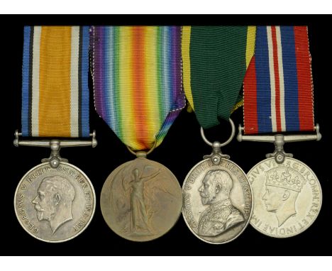 Four: Corporal W. J. Moore, Duke of Cornwall’s Light Infantry  British War and Victory Medals (2569 Pte. W. J. Moore. D. of C