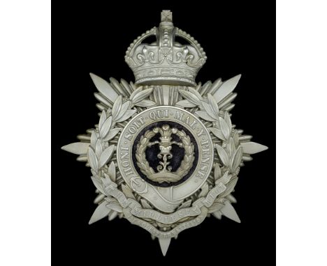 The Middlesex Regiment (Duke of Cambridge’s Own) 1st Volunteer Battalion Officer’s Helmet Plate 1902-08.  A scarce good quali