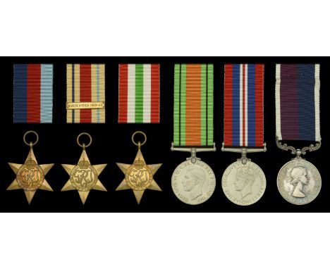 Five: Leading Aircraftman C. H. Peck, Royal Air Force 1939-45 Star; Africa Star, 1 clasp, North Africa 1942-43; Italy Star; D