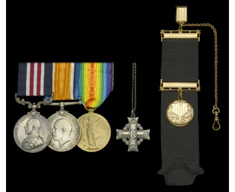 A Great War ‘French theatre’ M.M. group of three awarded to Company Sergeant Major J. E. Ross, 2nd Canadian Mounted Rifles, w