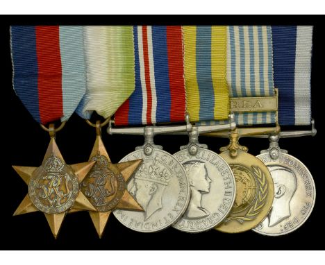 Six: Chief Petty Officer Stoker Mechanic G. Born, Royal Navy  1939-45 Star; Atlantic Star; War Medal 1939-45; Korea 1950-53, 