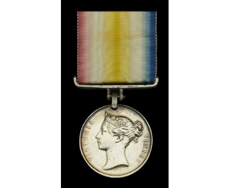 Ghuznee Cabul 1842, unnamed as issued, fitted with original steel clip and bar suspension, light pitting to obverse, nearly v