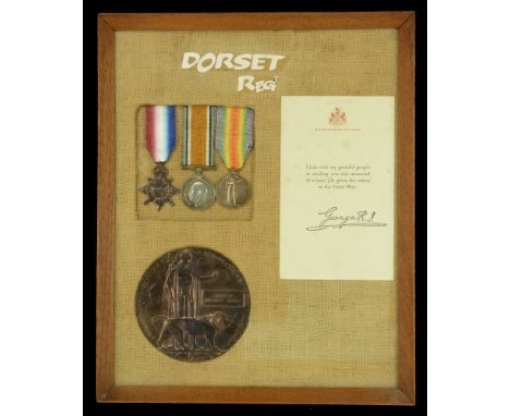 Three: Private A. H. Green, Royal Munster Fusiliers, late Dorsetshire Regiment, who was killed in action on 28 December 1917 
