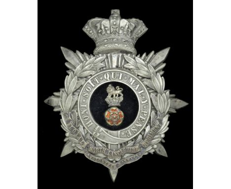 The Loyal North Lancashire Regiment 2nd Volunteer Battalion Officer’s Helmet Plate 1883-1901. A fine quality item in silver p