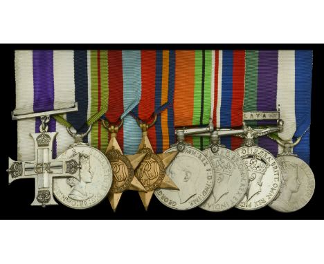 A rare Second War ‘Burma operations’ Immediate M.C. and post-war Immediate Q.P.M. for Gallantry group of eight awarded to Ass