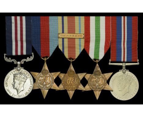 A Second War ‘North Africa’ M.M. group of five awarded to Gunner E. J. McCoy, Royal Artillery  Military Medal, G.VI.R. (14726