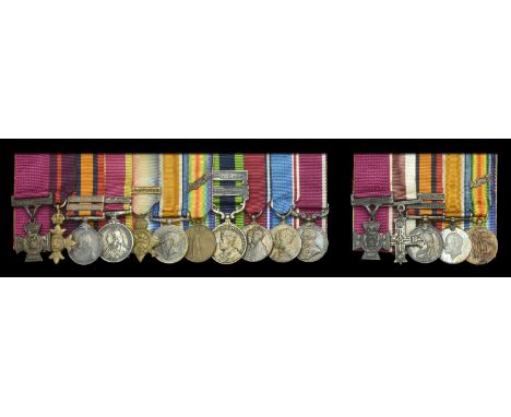 An unattributed V.C., O.B.E. group of eleven miniature dress medals Victoria Cross; The Most Excellent Order of the British E