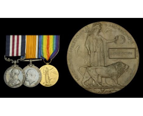 A Great War 1918 ‘Arras’ M.M. group of three awarded to Sergeant J. Carson, 72nd Battalion (Seaforth Highlanders of Canada), 