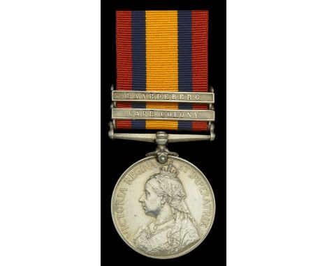 The Queen’s South Africa Medal awarded to Private A. Rumball, Duke of Cornwall’s Light Infantry, who was killed in the famous