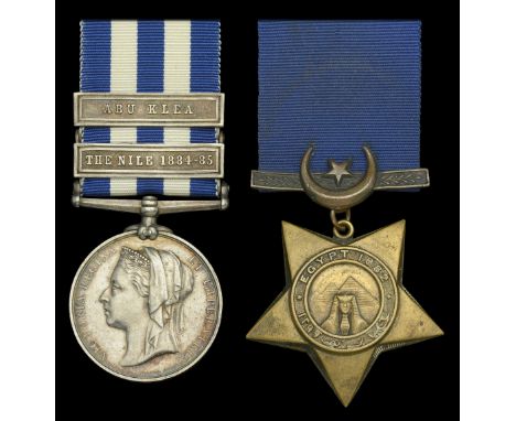 Pair: Private C. Ash, Duke of Cornwall’s Light Infantry  Egypt and Sudan 1882-89, dated reverse, 2 clasps, The Nile 1884-85, 