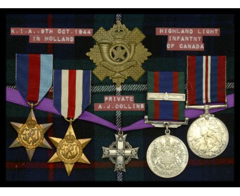Four: Private A. J. Collins, Highland Light Infantry of Canada, who was killed in action in Holland, 9 October 1944  1939-45 