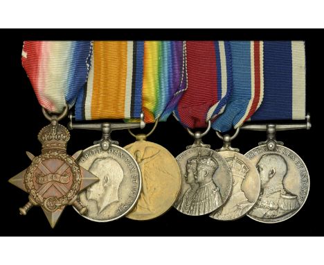 Six: Leading Sick Berth Attendant A. Spencer, Royal Navy  1914-15 Star (M.7711. A. Spencer, S.B.A., R.N.); British War and Vi